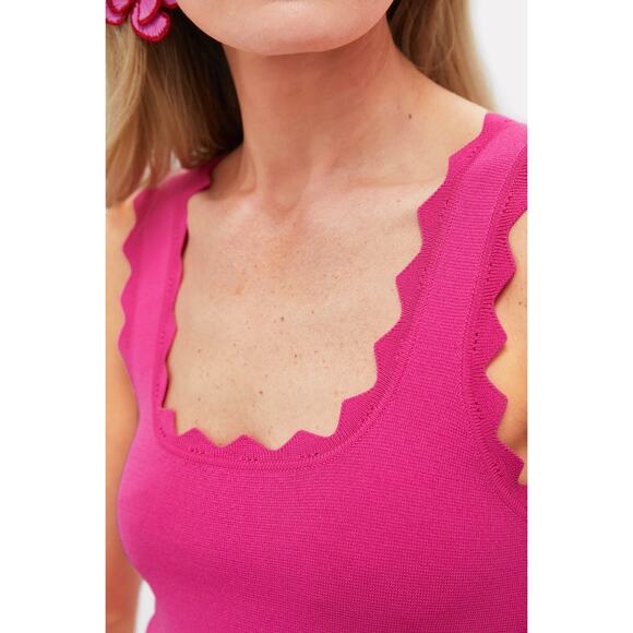 TUCKERNUCK Hot Pink Ric Rac Compression Tank Size L NWT Retail $88 Tuckernuck - Picture 5 of 7